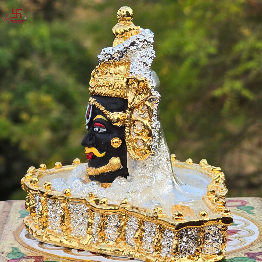 Mahakaleshwar Jyotirlinga | Baba Mahakal Jyotirlinga Gold and Silver Plated Idol