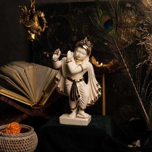 Gracious Lord Krishna Marble Idol