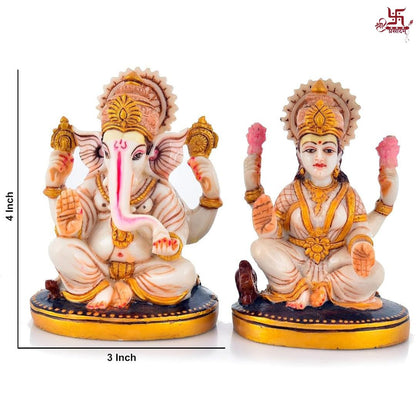 Laxmi Ji Ganesh Ji Murti For Car Dashboard, Home, Office, And Shop