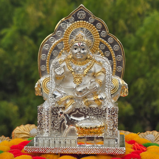 Gold & Silver Plated Kuber Ji Murti For Home, Puja and Gift