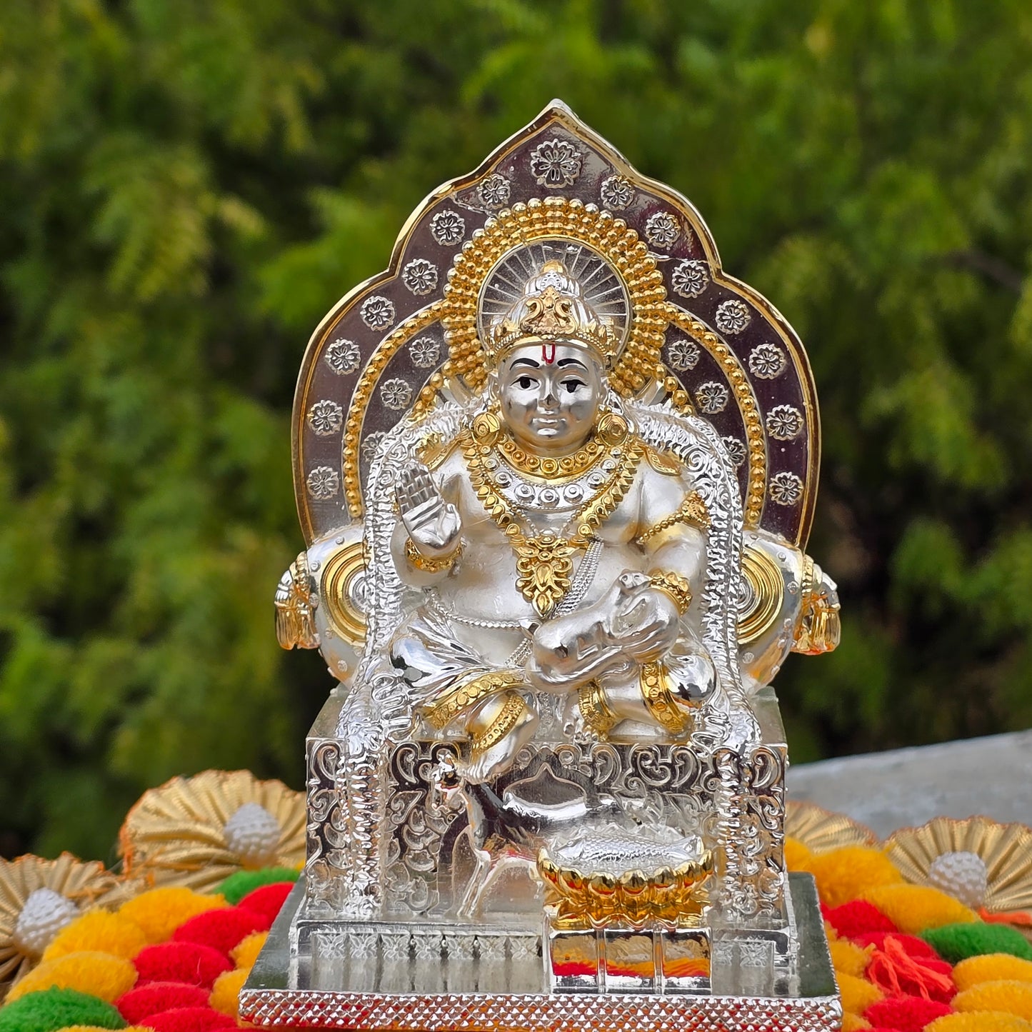 Gold & Silver Plated Kuber Ji Murti For Home, Puja and Gift