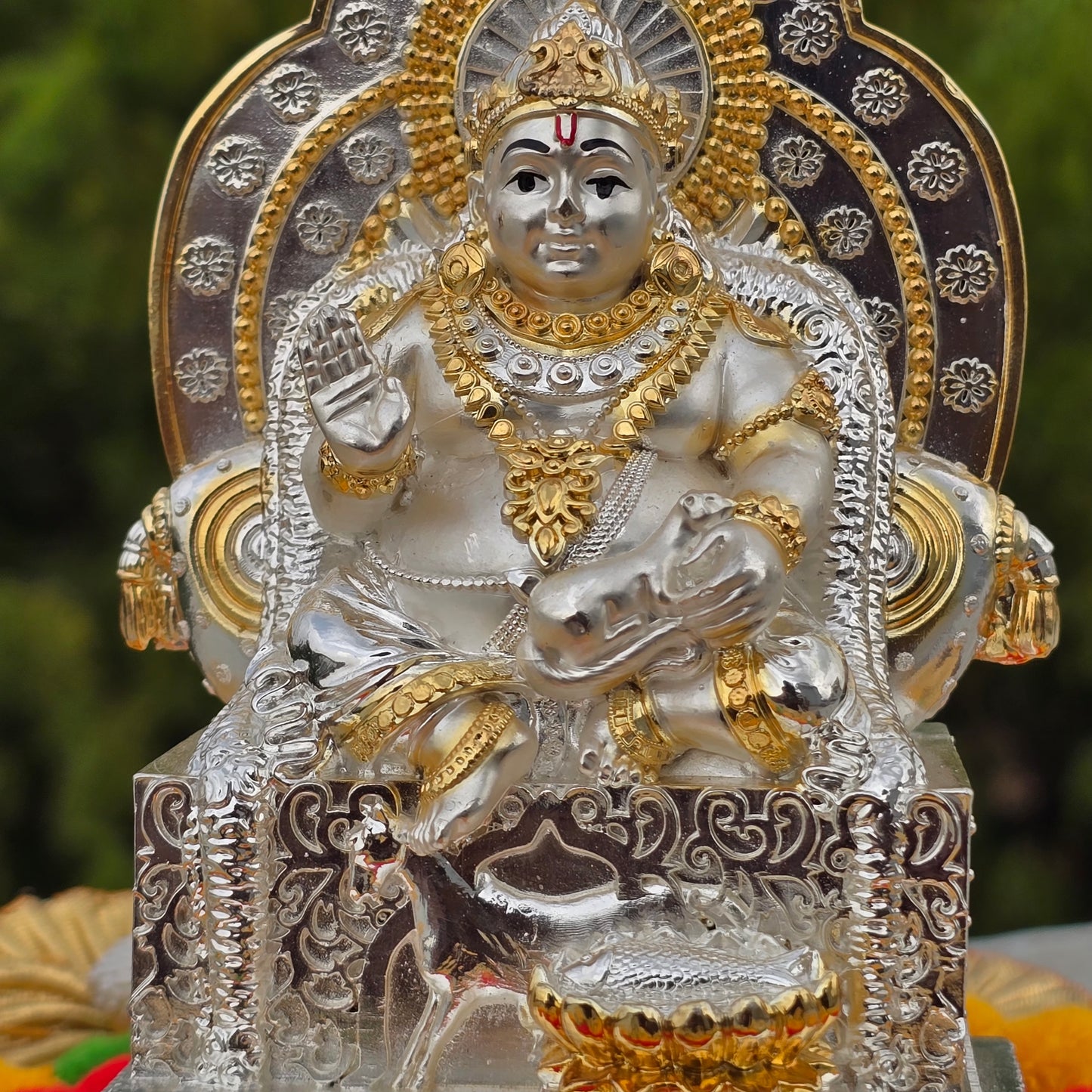 Gold & Silver Plated Kuber Ji Murti For Home, Puja and Gift