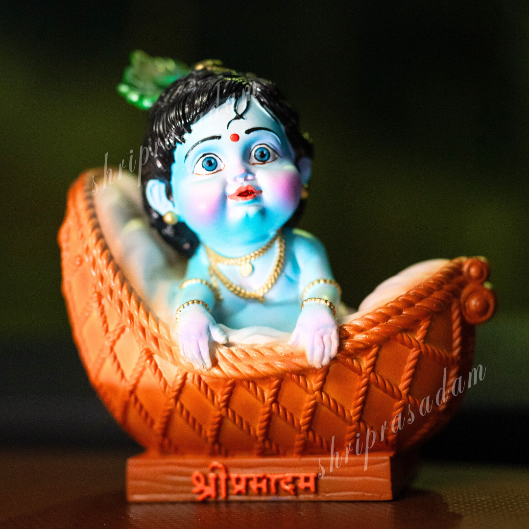 Laddo Gopal Idol | Bal Krishna Murti | Decorative Showpiece Makhan Chor