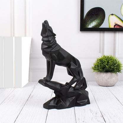 Black Wolf Geometric Design for Home Décor