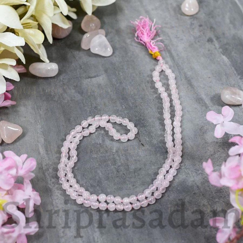 Rose Quartz 6mm Crystal Healing Beaded Mala | Stone of Love