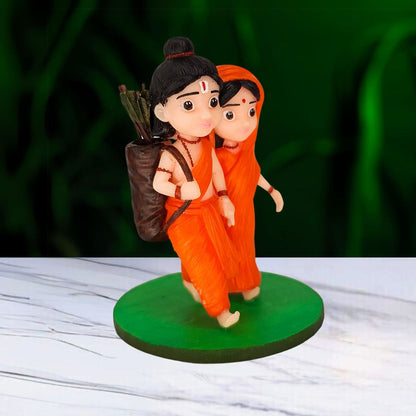 Shri Ram-Sita Idol for Home, Puja & Car Dashboard