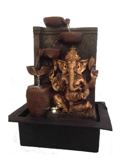 Golden Lord Ganesha Water Fountain