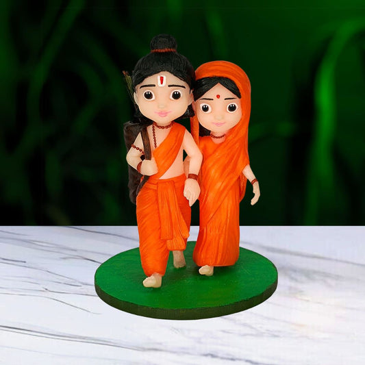 Shri Ram-Sita Idol for Home, Puja & Car Dashboard