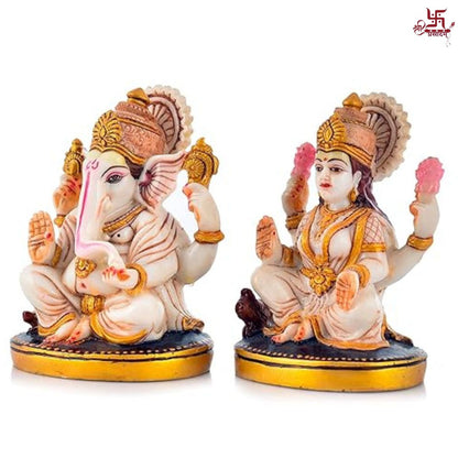 Laxmi Ji Ganesh Ji Murti For Car Dashboard, Home, Office, And Shop