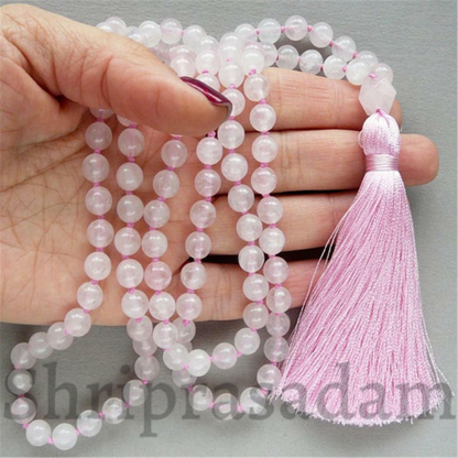 Rose Quartz 6mm Crystal Healing Beaded Mala | Stone of Love