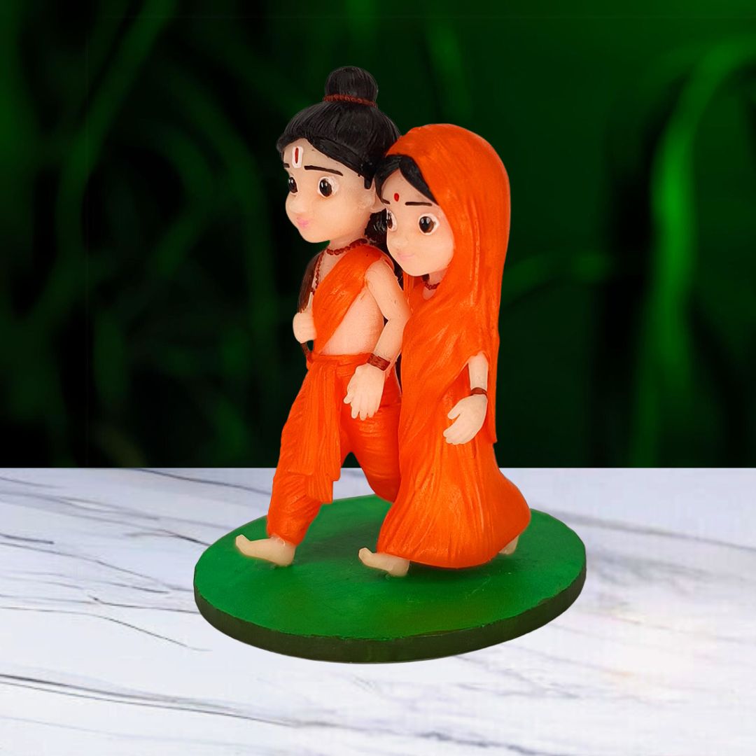 Shri Ram-Sita Idol for Home, Puja & Car Dashboard