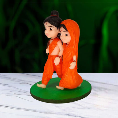 Shri Ram-Sita Idol for Home, Puja & Car Dashboard