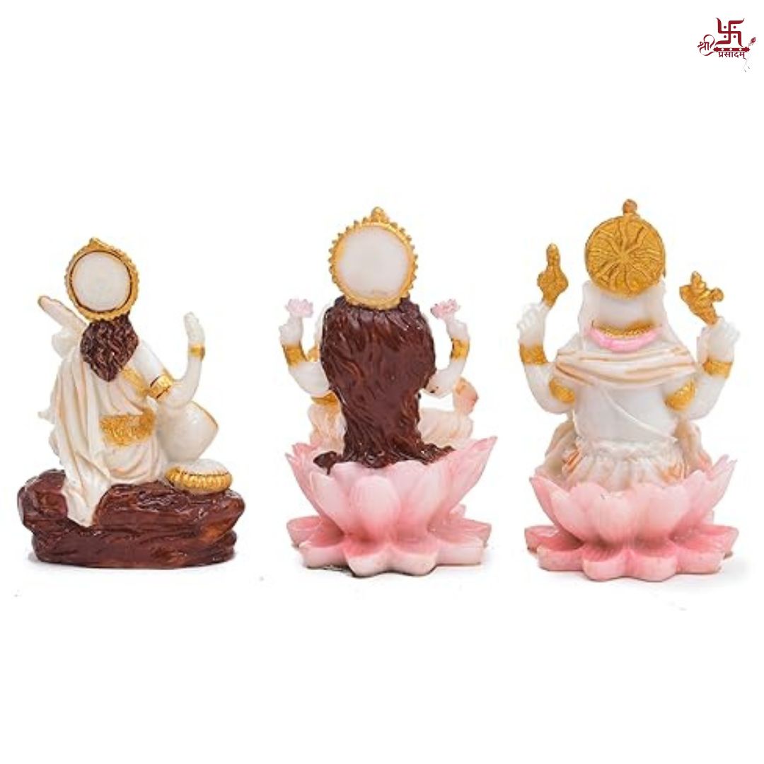 Laxmi Ganesh Saraswati Ji Murti for Puja, Home, Office