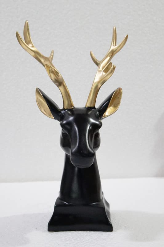 Black Deer Statues and Artifacts for Home Décor