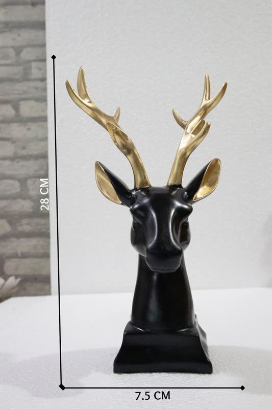 Black Deer Statues and Artifacts for Home Décor