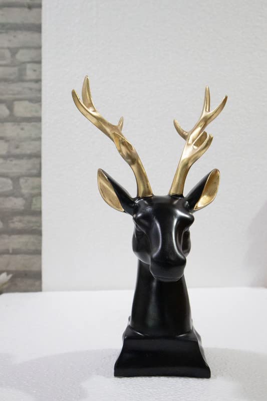 Black Deer Statues and Artifacts for Home Décor