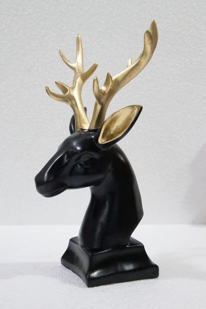 Black Deer Statues and Artifacts for Home Décor