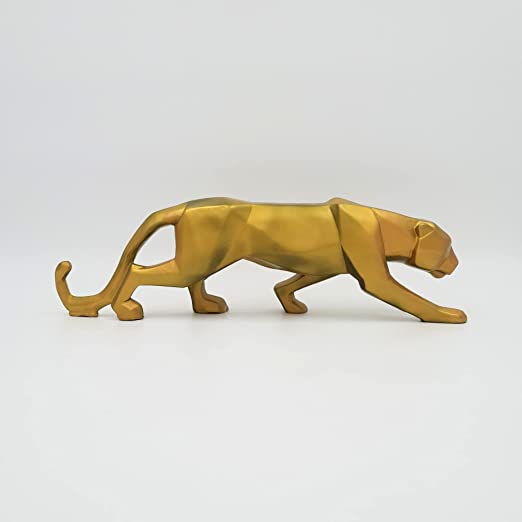 Jaguar Panther Decorative Showpiece (Gold)