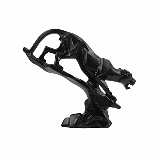 Polyresin Matte Abstract Black Panther Statue