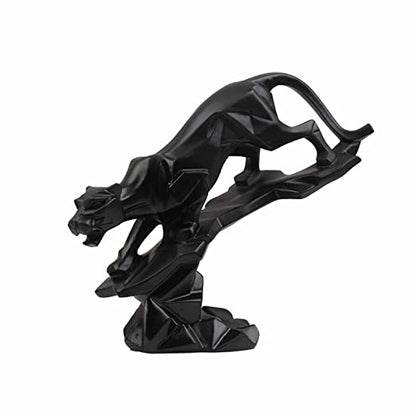 Polyresin Matte Abstract Black Panther Statue