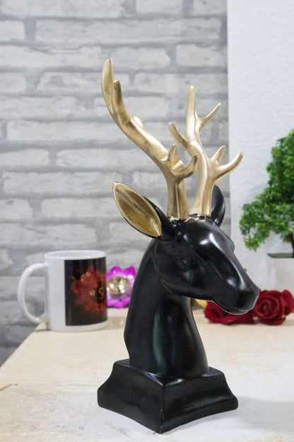 Black Deer Statues and Artifacts for Home Décor