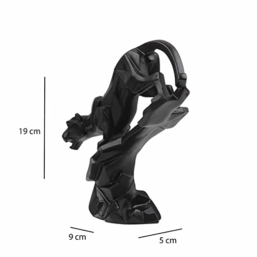 Polyresin Matte Abstract Black Panther Statue