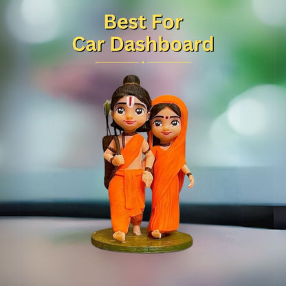 Shri Ram-Sita Idol for Home, Puja & Car Dashboard