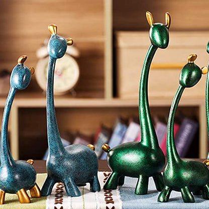 3pcs Giraffe Animal Family Statue