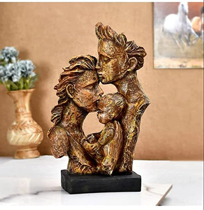 Mother & Father with Child Love Statue Figurine