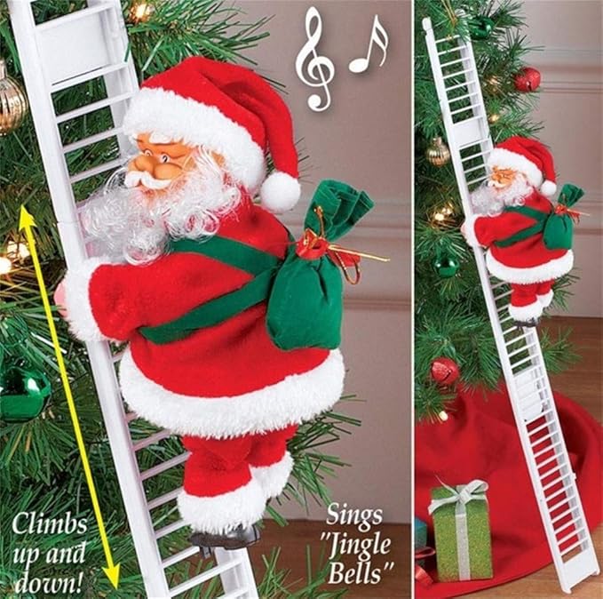 Santa Claus Climbing Ladder Toy for Christmas Decoration & Gifting