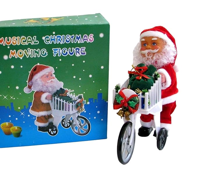 Santa Claus with Trolley Toy for Christmas Decoration & Gifting