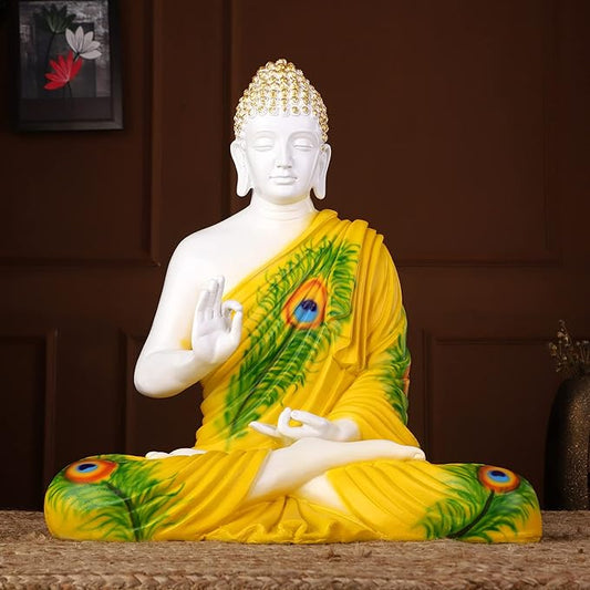 Buddha Statue for Home Decor Big Size Idols | Buddha Statue for Living Room, Door Entrance Decoration Items, Decorative Showpiece