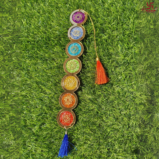 7 Chakra Acrylic Yoga Meditation Wall Hanging | Best for Reiki Healing | Wall Hanging for Home, Car & Door/Office Hanging for Good Luck and Positive Energy