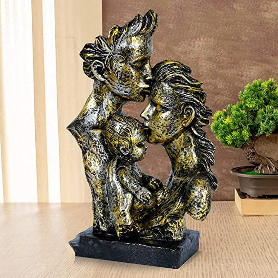 Mother & Father with Child Love Statue Figurine