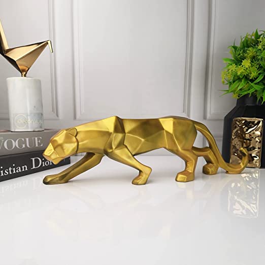 Jaguar Panther Decorative Showpiece (Gold)