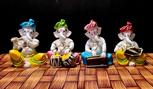 Cute Figurines of Ganesh Vinayak Idol Decorative Showpiece