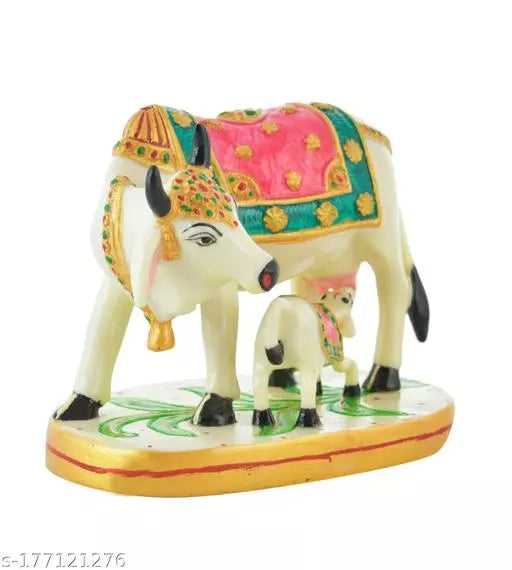 Handicraft Cow with Calf Idol