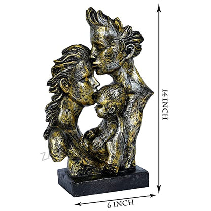 Mother & Father with Child Love Statue Figurine