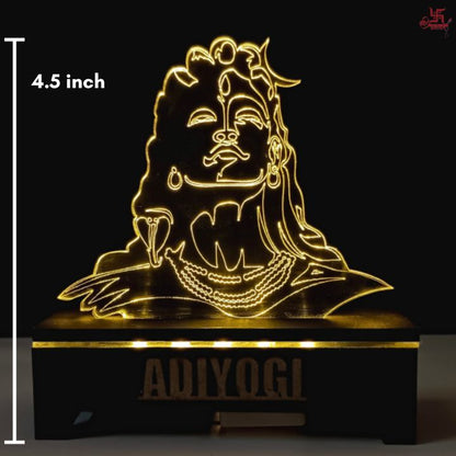 Adiyogi Acrylic LED Table Lamp for Office and Home Decoration