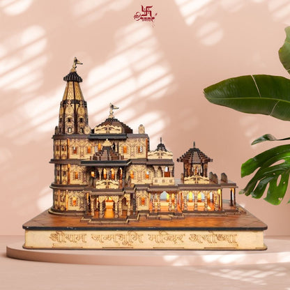 Ayodhya Temple - Shri Ram Mandir 3D Wooden Temple For Home/Office/Shop