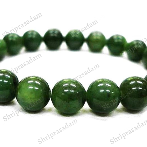 Jade Natural Stone Beads Unisex Bracelet