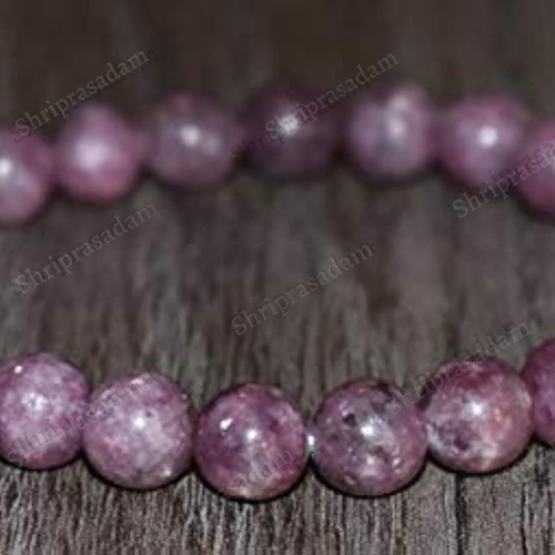 Lepidolite Crystal Beaded Bracelet