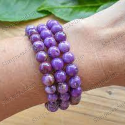 Lepidolite Crystal Beaded Bracelet