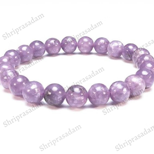 Lepidolite Crystal Beaded Bracelet