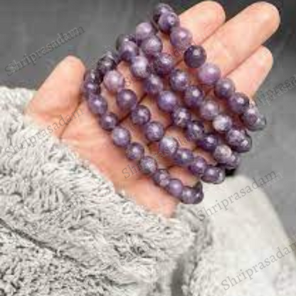 Lepidolite Crystal Beaded Bracelet