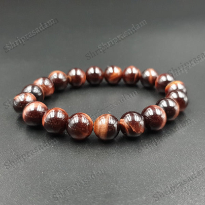 Mahogany Red Tiger Eye Beads Bracelets