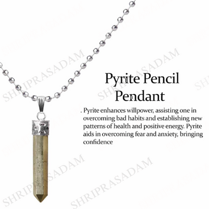 Pyrite Pencil Pendant