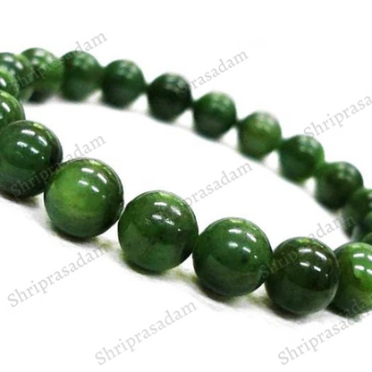 Jade Natural Stone Beads Unisex Bracelet