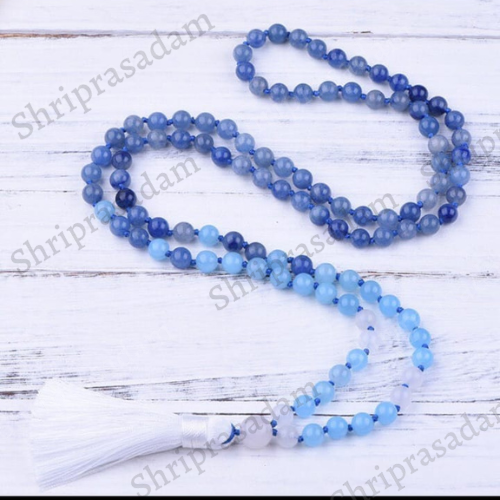 Blue Aventurine Jade Mala