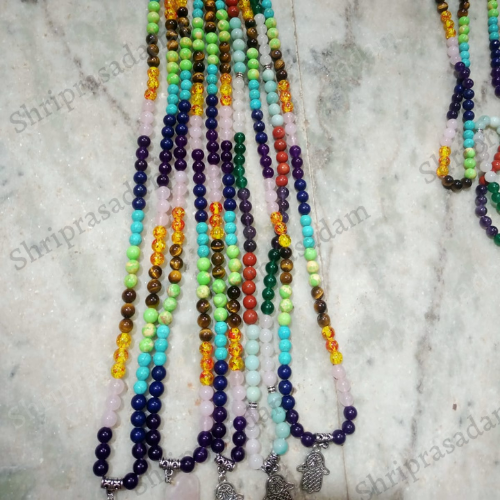 Multicolor Crystal Glass Beads Mala